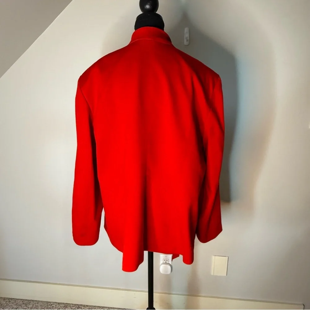 Calvin Klein Red Tie-Waist Blazer Jacket - Picture 12 of 15